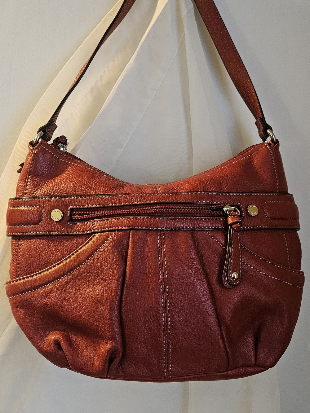 Red Leather TIGNANELLO Shoulder Bag - Women - Picture 3 of 7